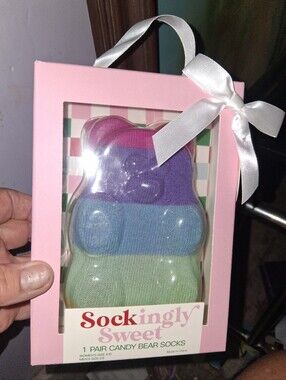 Adorable Candy Bear Form Multicolor Socks